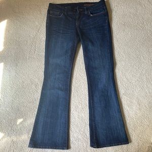 Gap premium flare jeans in dark blue wash, size 27